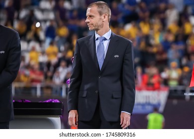 KIEV, UKRAINE - 24 MAY, 2018: UEFA President Aleksander Ceferin Seen During Ceremony After UEFA Women's Champions League Final 2018 Match Between VfL Wolfsburg And Olympique Lyon.