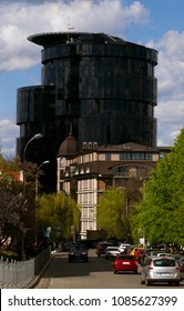 Kiev, Ukraine – April 28: Classic Versus  Modern Architecture In Kiev