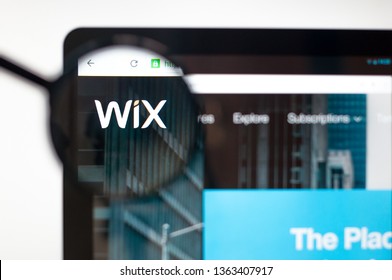 Kiev, Ukraine - april 5, 2019: Wix website homepage. Wix logo visible