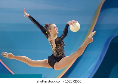 KIEV, UKRAINE - AUGUST 28: Ganna Rizatdinova Of Ukraine In Action During The 32nd Rhythmic Gymnastics World Championships In Kiev, Ukraine On August 28, 2013