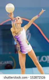 KIEV, UKRAINE - AUGUST 28: Yana Kudryavtseva of Russia in action during the 32nd Rhythmic Gymnastics World Championships in Kiev, Ukraine on August 28, 2013