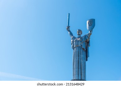 KIEV, UKRAINE, AUGUST 30, 2019: Sculpture Of Crossing Of The Dnieper Commemorates A Battle From The Second World War, Kiev, Ukraine