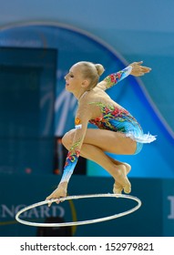 KIEV, UKRAINE - AUGUST 30: Yana Kudryavtseva of Russia in action during the 32nd Rhythmic Gymnastics World Championships in Kiev, Ukraine on August 30, 2013