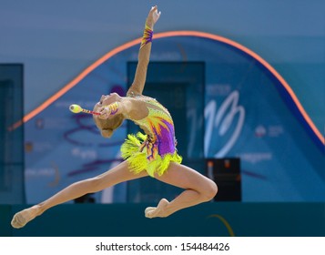 KIEV, UKRAINE - AUGUST 30: Yana Kudryavtseva Of Russia In Action During The 32nd Rhythmic Gymnastics World Championships In Kiev, Ukraine On August 30, 2013