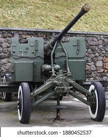 Kiev, Ukraine December 10, 2020: Automated S-60 Anti-aircraft Gun At The Museum Of Military Equipment For All To See