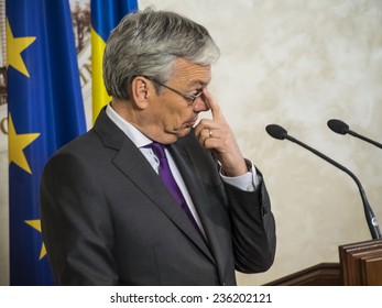 KIEV, UKRAINE - December 6, 2014: Minister Of Foreign Affairs Of The Kingdom Of Belgium Didier Reynders