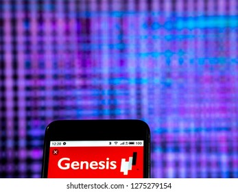 KIEV, UKRAINE - Jan 5, 2019: Genesis HealthCare Care Of Residents Company Logo Seen Displayed On Smart Phone