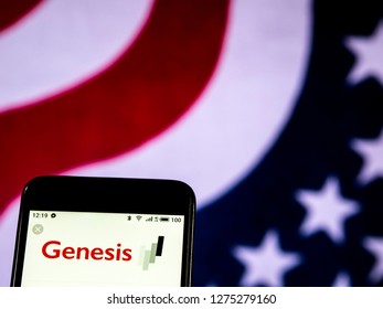 KIEV, UKRAINE - Jan 5, 2019: Genesis HealthCare Care Of Residents Company Logo Seen Displayed On Smart Phone