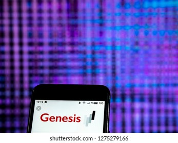 KIEV, UKRAINE - Jan 5, 2019: Genesis HealthCare Care Of Residents Company Logo Seen Displayed On Smart Phone