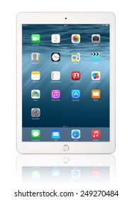 KIEV, UKRAINE - JANUARY 29, 2015: Brand New White Apple IPad Air 2, 6th Generation Of The IPad, Developed By Apple Inc. And Was Released On October 16, 2014