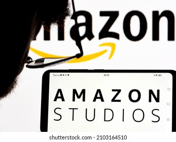  Kiev, Ukraine - January 9, 2022: In This Photo Illustration Amazon Studios Logo Seen Displayed On A Smartphone