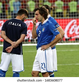 Kiev, UKRAINE - July 1, 2012: 
Andrea Pirlo Cries 
During The UEFA Euro 2012 Final Match 
SPAIN V ITALY NSK Olimpiejsky Stadium. 
