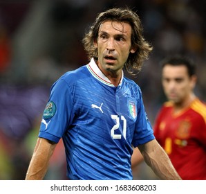 Kiev, UKRAINE - July 1, 2012: 
Andrea Pirlo Looks On 
During The UEFA Euro 2012 Final Match 
SPAIN V ITALY NSK Olimpiejsky Stadium. 
