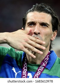 Kiev, UKRAINE - July 1, 2012: 
Gianluigi Buffon Reacts 
During The UEFA Euro 2012 Final Match 
SPAIN V ITALY NSK Olimpiejsky Stadium. 
