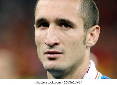 Kiev, UKRAINE - July 1, 2012: 
Giorgio Chiellini Disappointed 
During The UEFA Euro 2012 Final Match 
SPAIN V ITALY NSK Olimpiejsky Stadium. 
