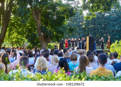 Kiev, Ukraine - June 20, 2019: Classical Concert In The Open Air In The Botanical Garden