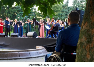 Kiev, Ukraine - June 20, 2019: Classical Concert In The Open Air In The Botanical Garden