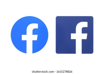 Kiev, Ukraine - June 20, 2019: this is a photograph of two Facebook logos.