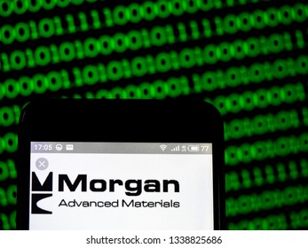 KIEV, UKRAINE - March 14, 2019: Morgan Advanced Materials Plc Logo Seen Displayed On Smart Phone.