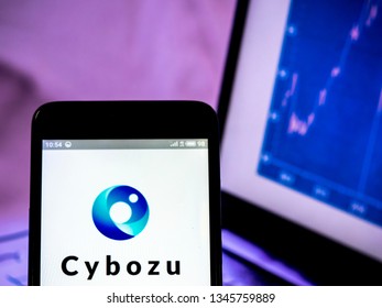 KIEV, UKRAINE - March 21, 2019: Cybozu, Inc.  logo seen displayed on smart phone.