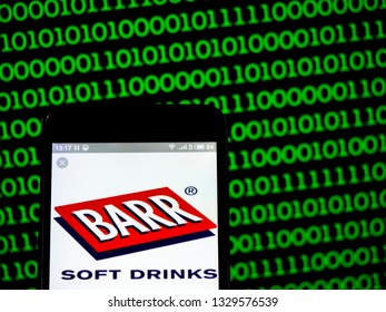 KIEV, UKRAINE - March 4, 2019: A.G. BARR P.l.c. Company Logo Seen Displayed On Smart Phone