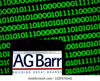 KIEV, UKRAINE - March 4, 2019: A.G. BARR P.l.c. Company Logo Seen Displayed On Smart Phone