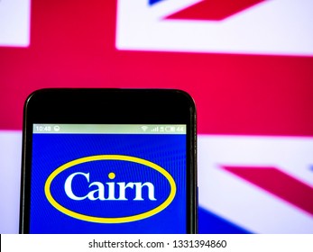 KIEV, UKRAINE - March 6, 2019: Cairn Energy PLC Company Logo Seen Displayed On Smart Phone.