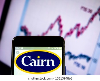 KIEV, UKRAINE - March 6, 2019: Cairn Energy PLC Company Logo Seen Displayed On Smart Phone.