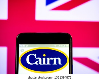 KIEV, UKRAINE - March 6, 2019: Cairn Energy PLC Company Logo Seen Displayed On Smart Phone.