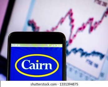 KIEV, UKRAINE - March 6, 2019: Cairn Energy PLC Company Logo Seen Displayed On Smart Phone.