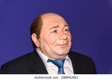 KIEV, UKRAINE - MAY 7, 2018:  Yevgeny Pavlovich Leonov, A Famous Russian And Soviet Actor Who Played Main Parts In Several Of The Most Famous Soviet Films, Wax Museum In Kiev.