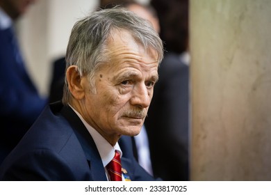 KIEV, UKRAINE - NOV 27, 2014: Chairman Of Mejlis Of The Crimean Tatar People Mustafa Dzhemilev At The Opening Of The First Session Of The Verkhovna Rada Of Ukraine VIII Convocation