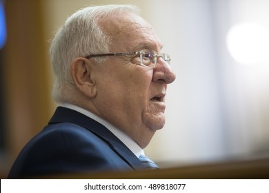 KIEV, UKRAINE - Sep 27, 2016: President Of The State Of Israel Reuven Rivlin Speaks In The Hall Of The Verkhovna Rada Of Ukraine