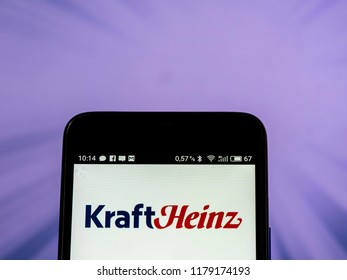 KIEV, UKRAINE Sept 13, 2018: Kraft Foods Group, Inc. Logo Seen Displayed On Smart Phone