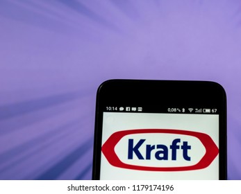 KIEV, UKRAINE Sept 13, 2018: Kraft Foods Group, Inc. Logo Seen Displayed On Smart Phone