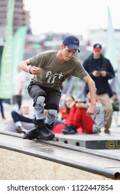 Kiev24 June2018 Young Skater Boy Grinds Stock Photo 1122447854 ...