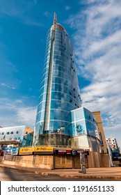 Kigali, Rwanda - September 21, 2018: Kigali City Tower And Surrounding Streets, Early Morning