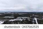 Kiiminki Finland forest in winter with snow