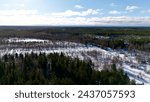 Kiiminki forest under snow Finland