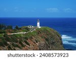 Kilauea Lighthouse: Majestic coastal beacon in Hawaii, perched on Kauai