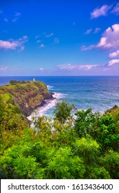 The Kilauea Lighthouse On The Coast Of Kauai, Hawaii.