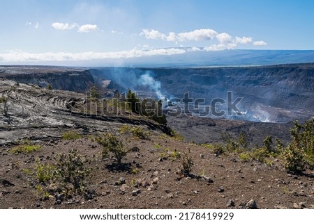 kilauea volcano and halema'uma'u crater in hawaii volcanoes national park Foto stock © 