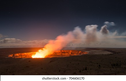 Kilauea Volcano On Big Island, Hawaii