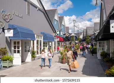 KILDARE, IRELAND, - MAY, 12, 2018: Kildare Village Shopping Outlet near Dublin, Ireland.