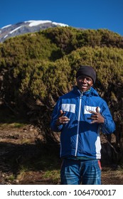 Kilimanjaro/Tanzania - January 25 2018: A Porter On Kilimanjaro.