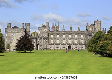 Kilkenny Castle. Historic Landmark In The Town Of Kilkenny In Ireland.