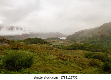 Killarney /Ireland - August 28, 2017: The Rolling Hills Surrounding Killarney.