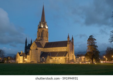 Killarney Town Cathedral At Dusk. Co. Kerry, Ireland, February 2017