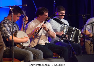 Killarney,Ireland,July 25th,Bryan O'Leary and friends perform live at Folkfest,INEC,Killarney,County Kerry on July 25th 2015 in Killarney,Ireland