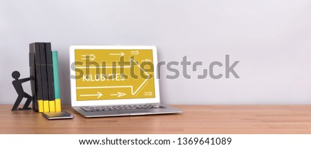 KILOBYTES AND WORKPLACE CONCEPT